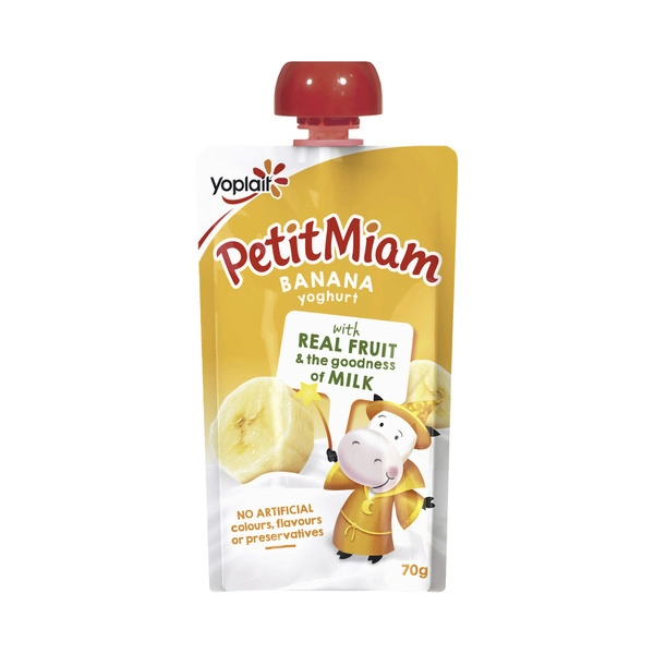 Yoplait Petit Miam Squeezie Banana Yoghurt Pouch 70g