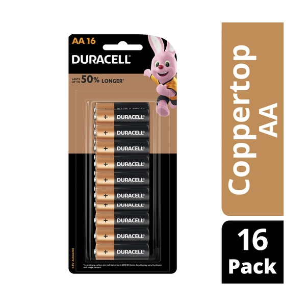 Duracell Coppertop AA Batteries 16 pack