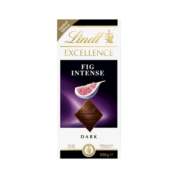 Lindt Excellence Fig Intense Dark Chocolate Block 100g