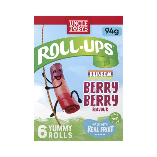 Uncle Tobys Rainbow Berry Berry Roll Ups 94g