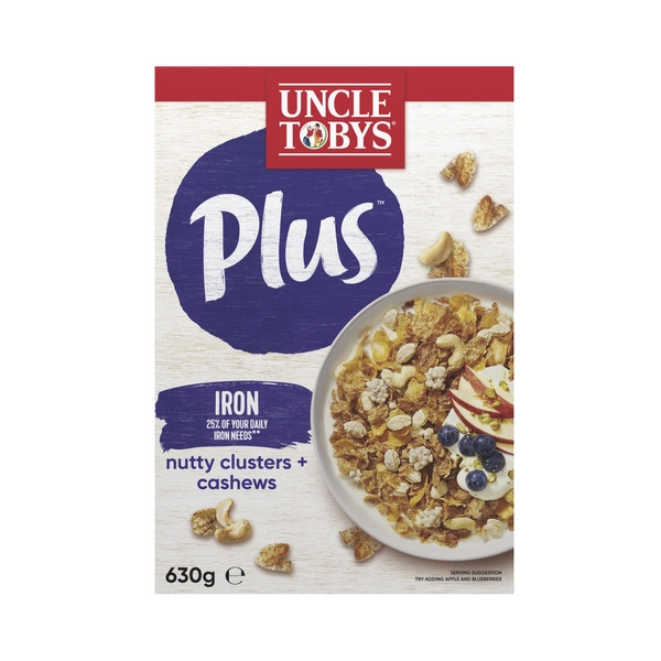 Uncle Tobys Plus Iron Breakfast Cereal 630g
