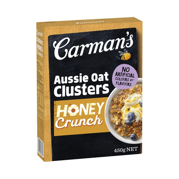 Carman's Aussie Oat Clusters Honey Crunch 450g