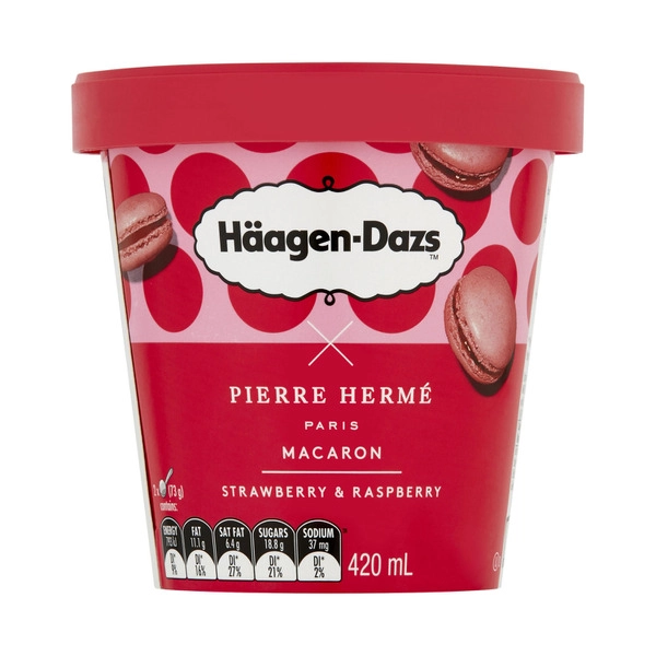 Haagen-Dazs Macaron Strawberry Raspberry Ice Cream 420mL