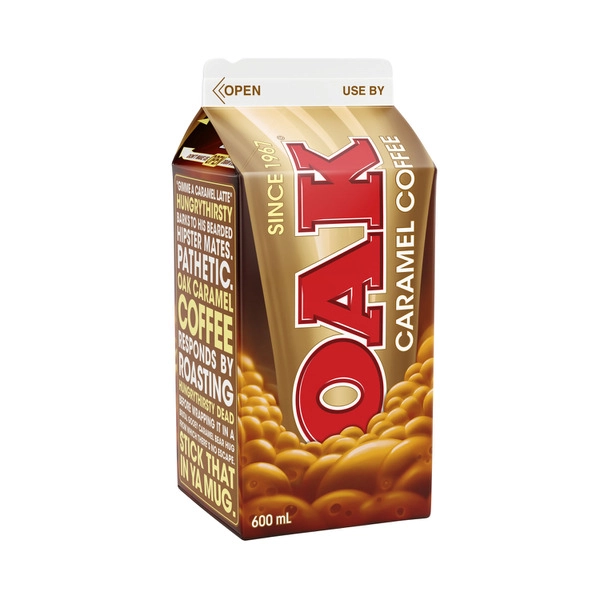 Oak Caramel Coffee Flavoured Milk 600mL
