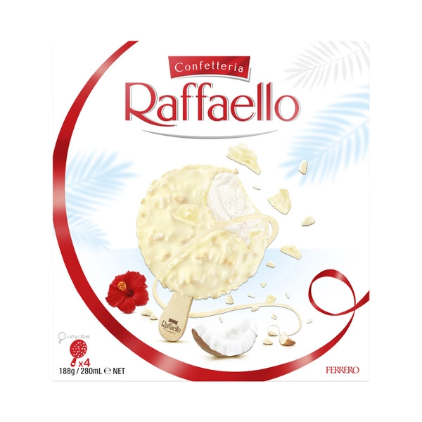 Raffaello Frozen Dessert Coconut & Almond 4 Pack 188g