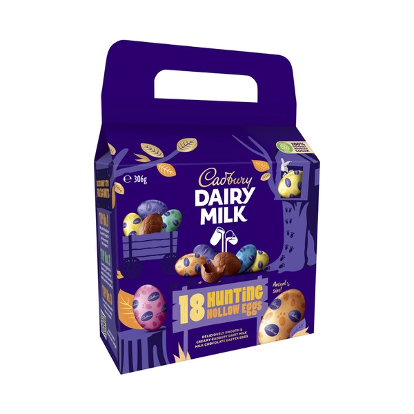 Cadbury Dairy Milk Chocolate 18-Piece Hunting Easter Carry Pack 306g