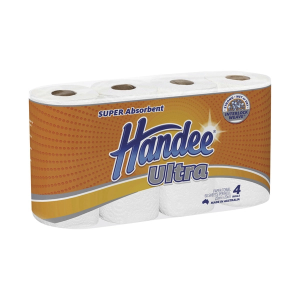 Handee Ultra White Paper Towels 4 pack