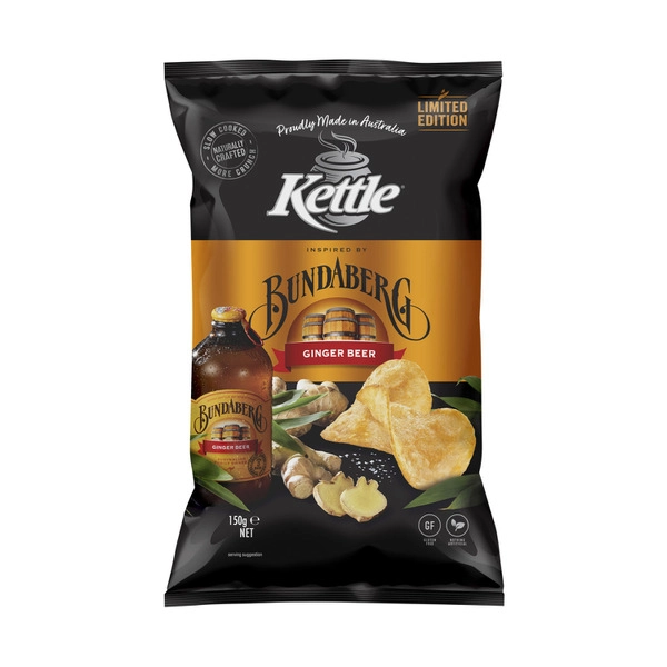 Kettle Potato Chips Bundaberg Ginger Beer 150g