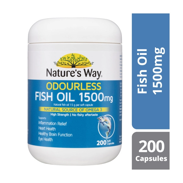 Nature's Way Odourless Fish Oil 1500mg Capsules 200 pack