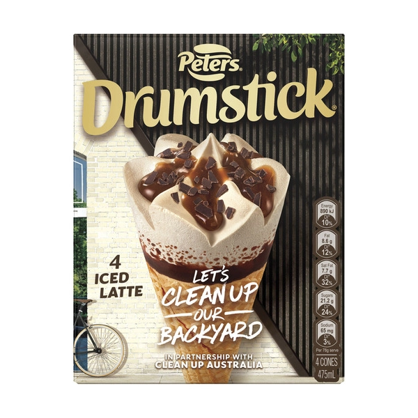 Peters Drumstick Cua Ice Latte 4 Pack 475mL