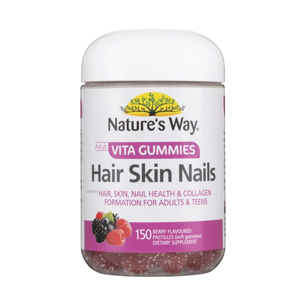 Natures Way Adult Gummies Hair Skin Nails 150 pack