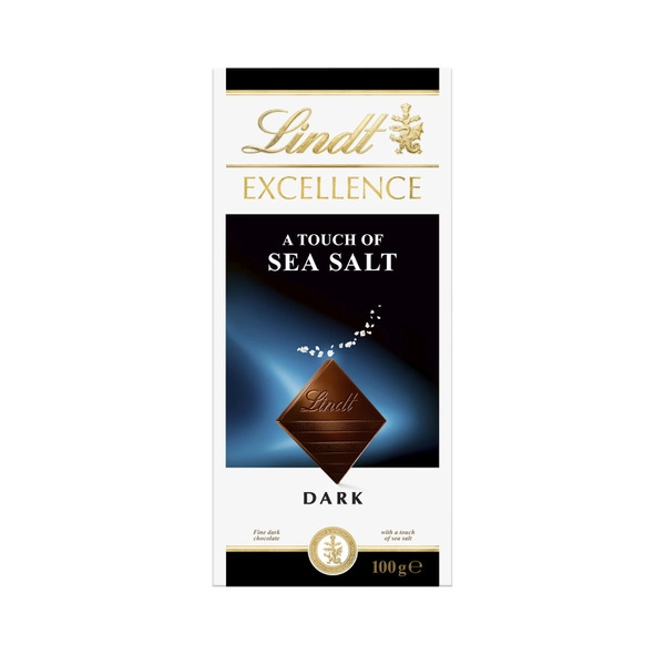 Lindt Excellence Sea Salt  Dark Chocolate Block 100g