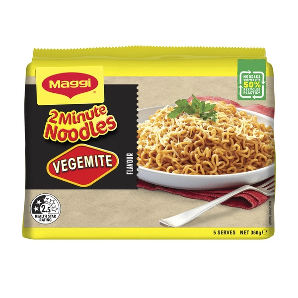 Maggi 2 Minute Noodles Vegemite 5x65g 325g