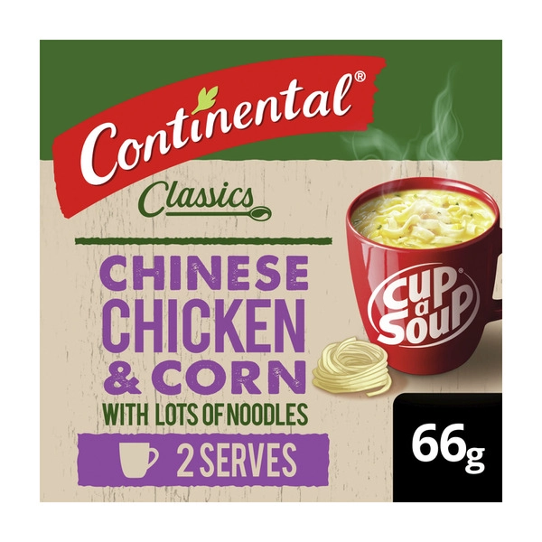 Continental Cup A Soup Chinese Chicken & Corn With Lots of Noodles Serves 2 66g