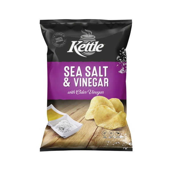 Kettle Sea Salt & Vinegar Potato Chips 165g
