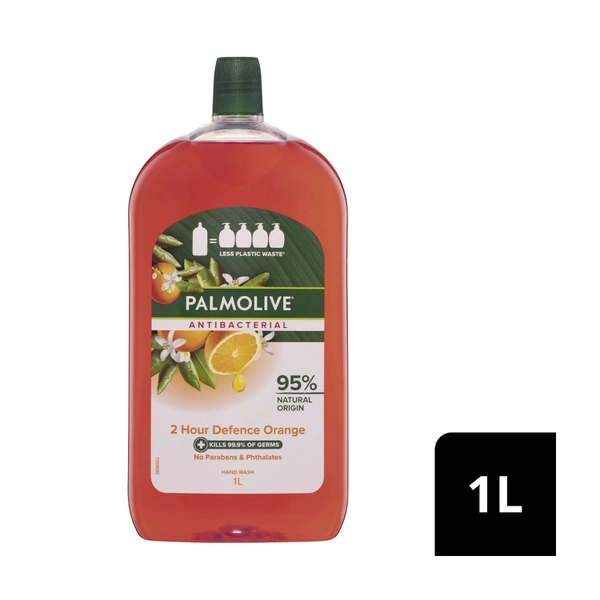 Palmolive Anti-Bacterial 2 Hours Defence Orange Liquid Hand Wash Refill 1L