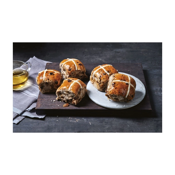 Coles Hot Cross Buns Traditional Fruit 6 pack