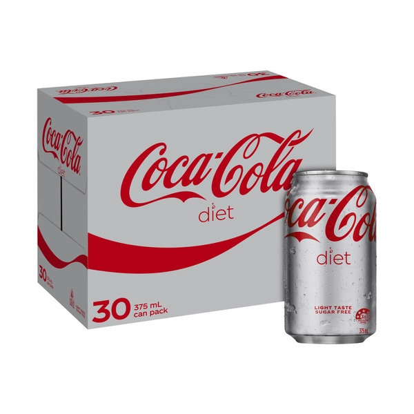 Coca-Cola Diet Soft Drink Cans 30x375mL 30 pack