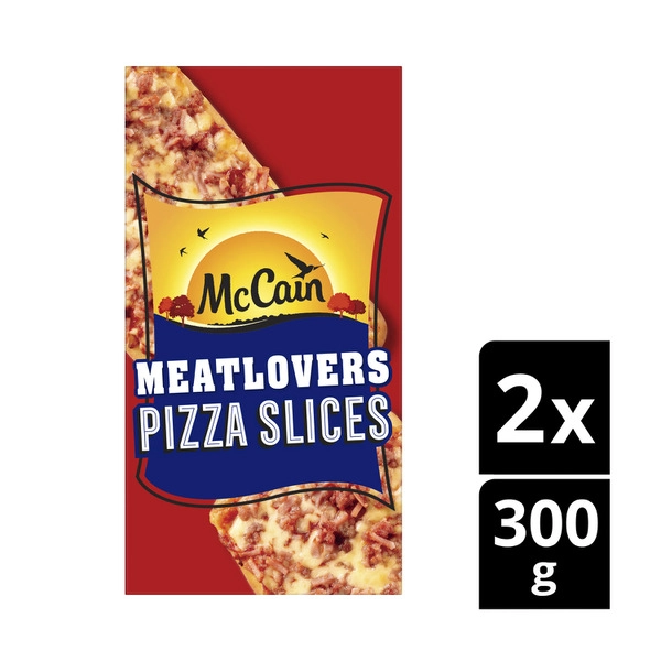 McCain Frozen Meat Lovers Pizza Slices 6 pack 600g