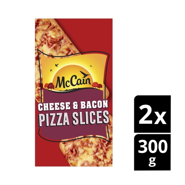 McCain Frozen Cheese & Bacon Pizza Slices 6 pack 600g