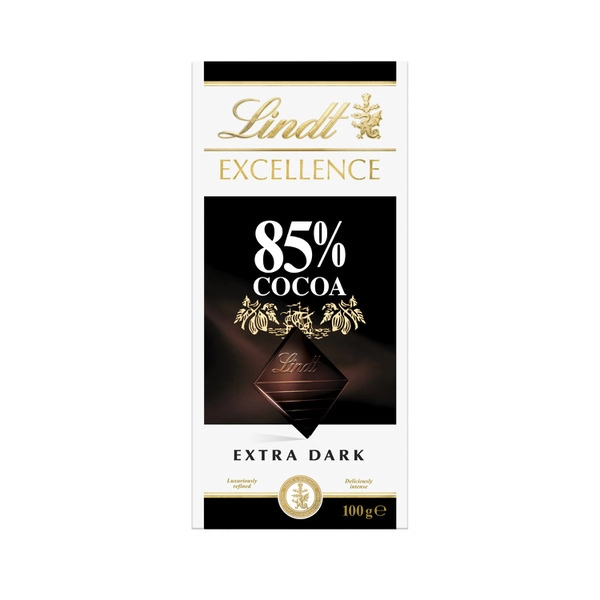 Lindt Excellence 85% Cocoa Dark Chocolate Block 100g