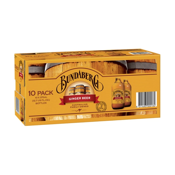 Bundaberg Ginger Beer 10X375mL 10 pack