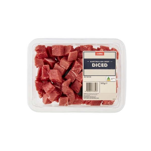 Coles Beef Diced                                                                                                                      500g